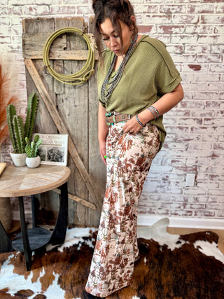 Cactus Canyon Wide Leg Trouser Pants