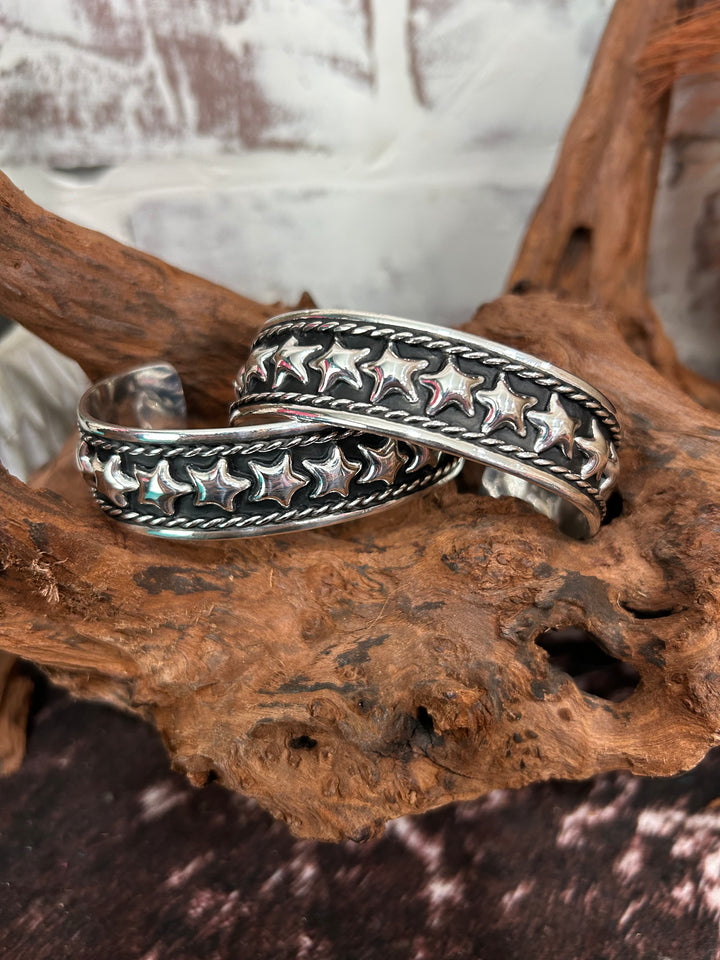 Sterling Silver Star Cuff Bracelet