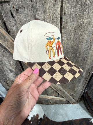 Vintage Cowboy Ropers Buffalo Plaid Western Hat | Women’s Boutique Cap