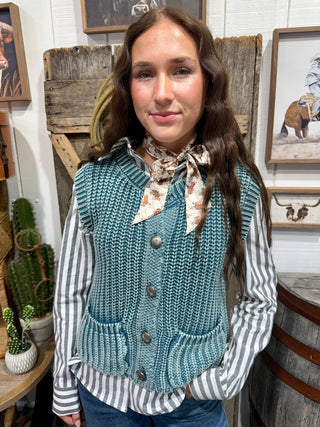 Howdy Hanny Corded Denim Western Vest