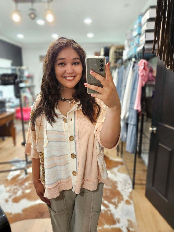 Oli & Hali Button Down Washed Top