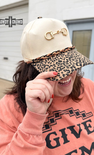 Leopard Brim Snaffle Bit Accent Baseball Cap – Western Cowgirl Hat
