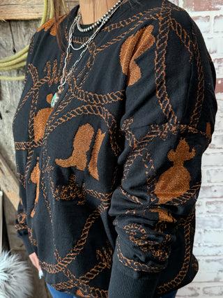 Copper Cowboy Reversible Sweater