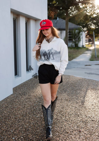 Legacy Ranch Vintage Graphic Quarter Zip Pullover – Western Soft Fleece-2 Fly Co.