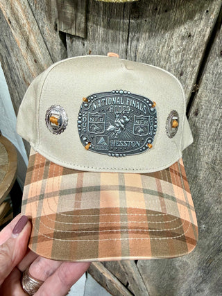 NFR 2004 Hesston Buckle Plaid Trucker Hat- Only One!