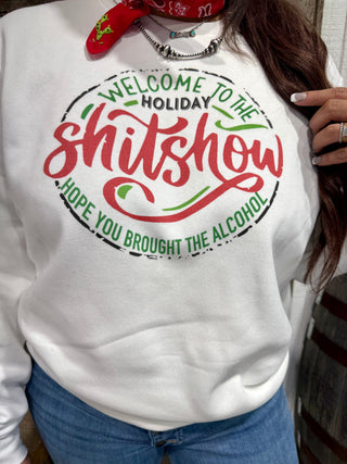 Welcome to the Holiday Sh*tshow Sweatshirt | Funny Christmas Graphic Pullover