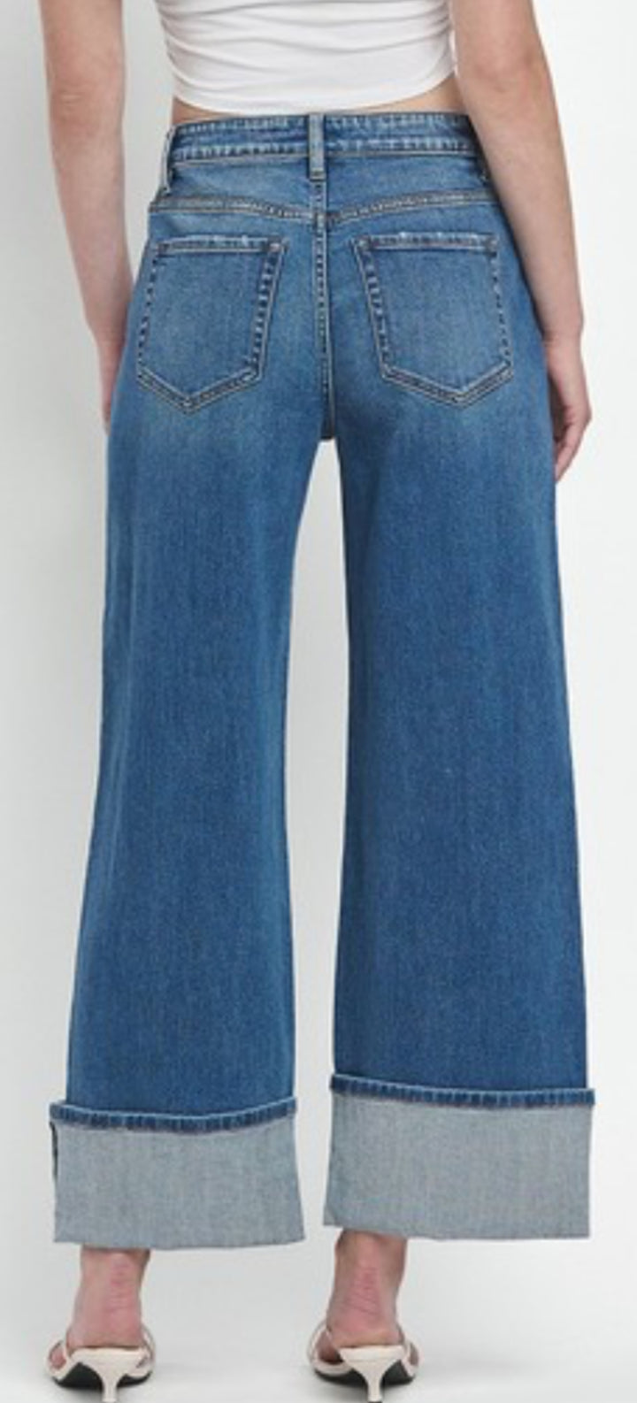 Flying Monkey Wide Leg Cuff Jeans