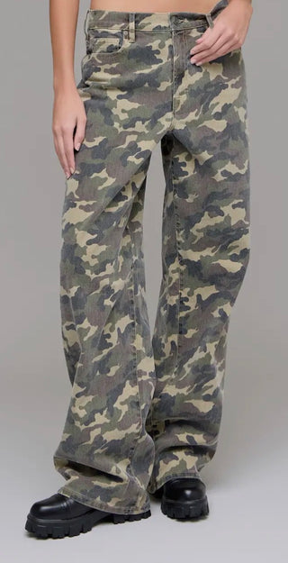 Hidden Brand -Alyx Style Wide Leg Camo Low Slung Baggy Trousers-33” Inseam
