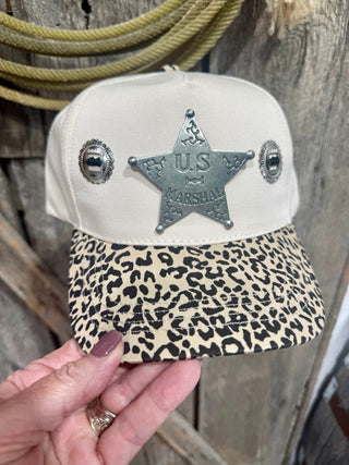 U.S. Marshal Leopard Concho Trucker Hat