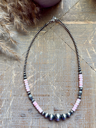 Sterling Pearls & Pink Conch-18”