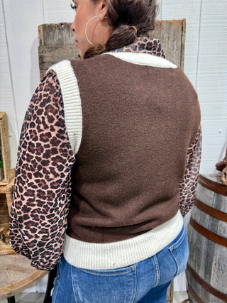 Chocolate Brown Boot Stitch Graphic Western Sweater Vest – Cowgirl Layering Knit