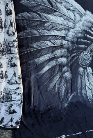 Spirit of the Plains Western Throw Blanket