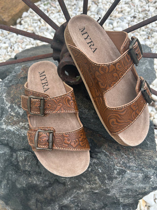Maggie Hand Tooled Sandals