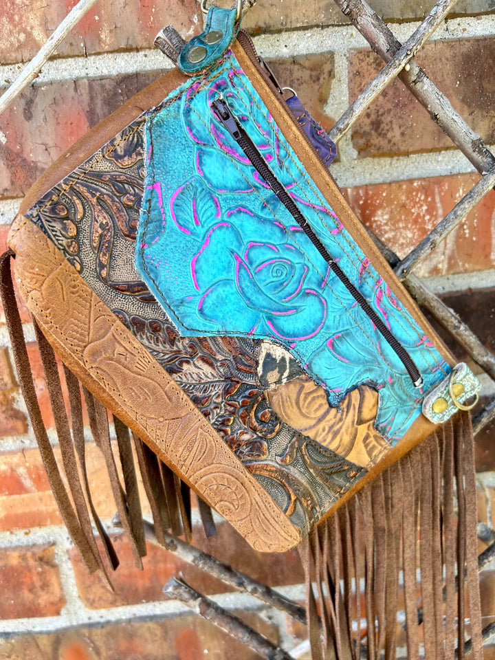 The Lariat Genuine Leather Wristlet/Crossbody