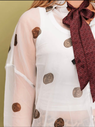 Hay Bale Beauty Sheer Western Blouse – 2 Fly