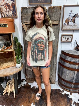 Warrior Spirit Indian Rhinestone Tee