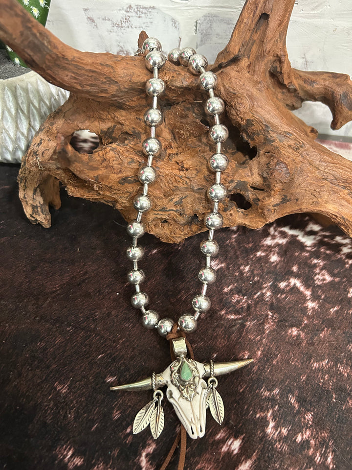 Steer Head Necklace