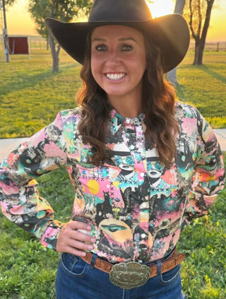 Cosmic Cowgirl Pearl Snap Rodeo Shirt
