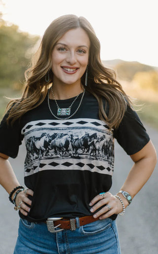 Remuda Rush Running Horse T Shirt