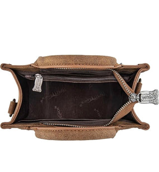 Trinity Ranch Western Hair-On Cowhide Crossbody Satchel