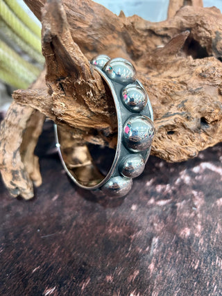 Large Sterling Silver Bubble Bangle