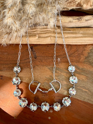 Crystal Cowgirl Snaffle Bit Statement Necklace