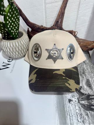 Brothel Inspector Camo Concho Trucker Hat- NFR