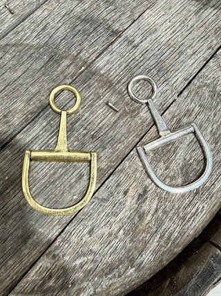 Silver or gold Western Snaffle Bit Twilly Scarf Ring | Equestrian Bit Pendant Accessory for Wild Rags & Twillies