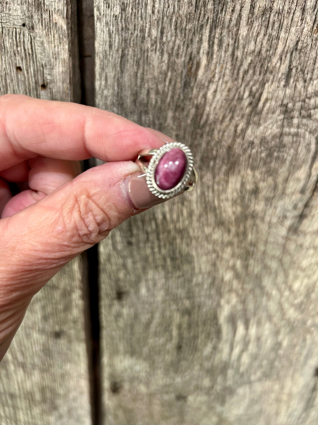 Sterling Silver Purple Spiny Rings