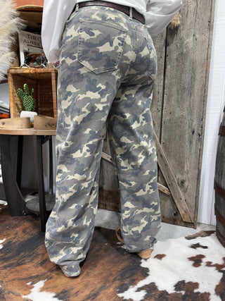 Hidden Brand -Alyx Style Wide Leg Camo Low Slung Baggy Trousers-33” Inseam
