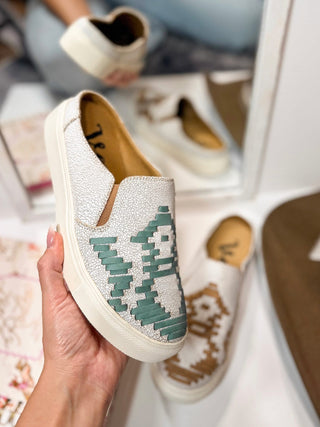 Very G Western Woven Slip-On Clogs- Turquoise -FINAL SALE !