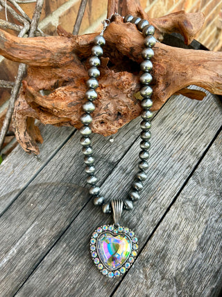 Western Heart Bling Necklace