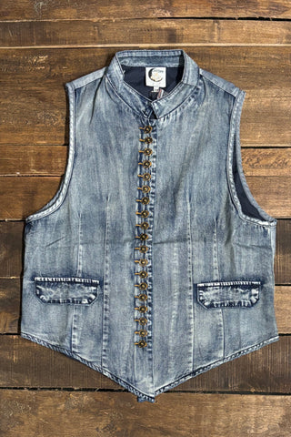 Mesmerized Denim Vest By Jaded Gypsy