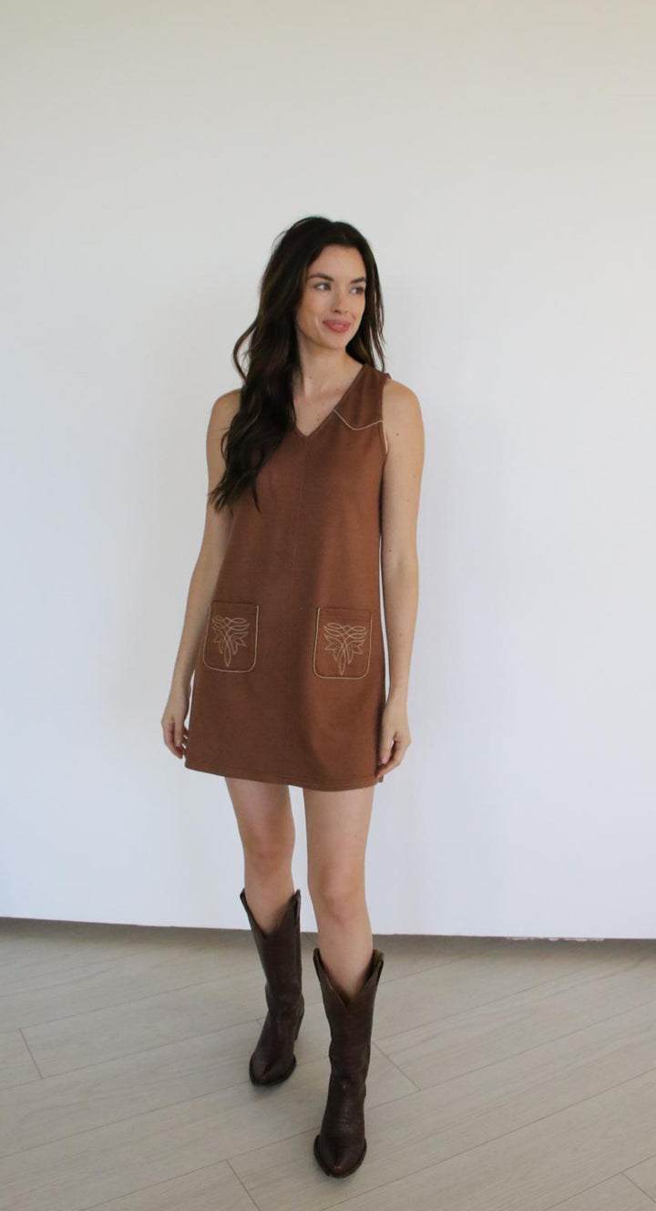 The Mae West Boot Stitch Mini Jumper Dress