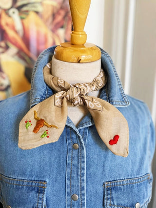 Embroidered Cattle Call Bandana
