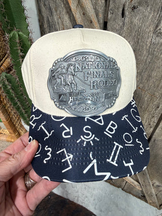 National Finals Rodeo Western Hat – Silver NFR Buckle Patch Cowboy Cap-444