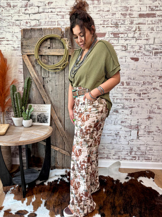 Cactus Canyon Wide Leg Trouser Pants