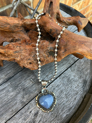Lapis Heart Necklace