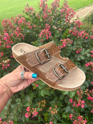 Maggie Hand Tooled Sandals