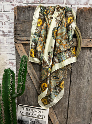 Light Yellow Paisley Wild Rag