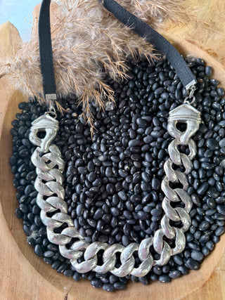 Western Silver Chunky Chain Necklace for Women | Rustic Cowgirl Statement Necklace | Boutique Western Jewelry