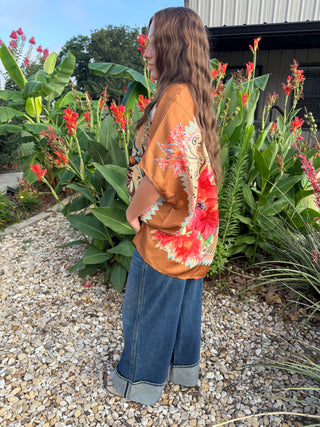 Let Er Buck Western Poncho Scarf Top | Oversized One Size Boho Cowgirl Top Up to 2X