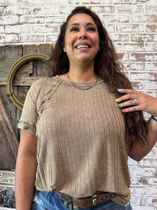 Dust & Dunes Basic Ribbed Tee