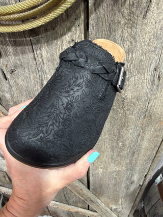 Cali Black Very G Midnight Tooled Western Clogs