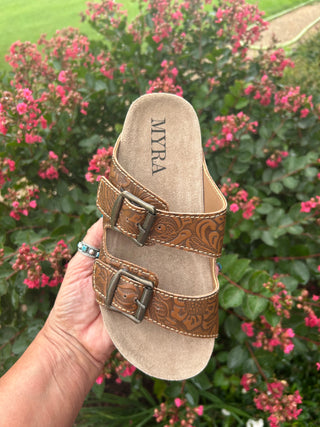 Maggie Hand Tooled Sandals
