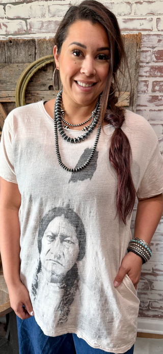 Vintage Native American Indian Graphic Tee – Western Boho Cowgirl T-Shirt