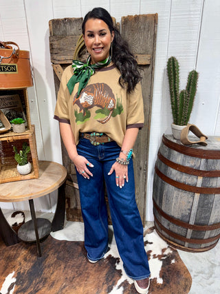 2 Fly Co Dusty Dillo Lightweight Western Sweater | Armadillo Desert Knit Top