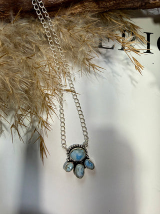 Golden Hills Turquoise Cluster Necklace | Sterling Silver Western Jewelry-03