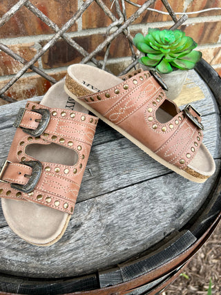 Sonoran Sunset Boot Stitch Sandals-Tan