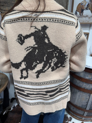 Ride ’Em Cowboy Western Knit Cardigan